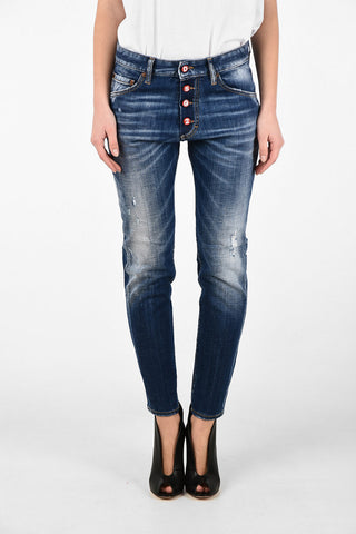 Low Waist Stonewashed SKINNY DAN Jeans