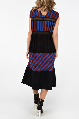 MM1 Striped Details Maxi Dress