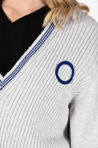 MM1 V-Neck Oversize Ribbed Sweater