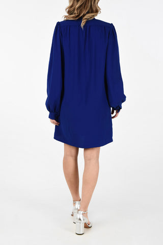 MM4 Tie Neck Flared Shirtdress