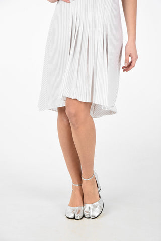 MM6 Zip Back Closure Striped Dress