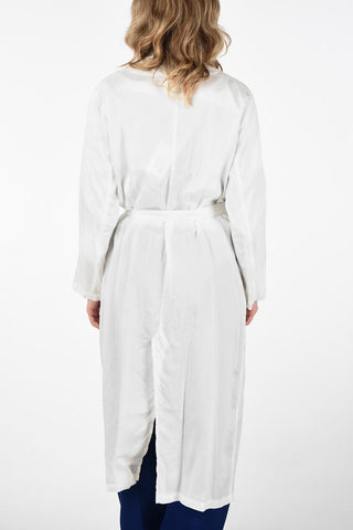 MM6 Center Split Wrap Coat with Side Pockets