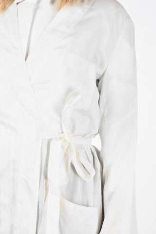MM6 Center Split Wrap Coat with Side Pockets