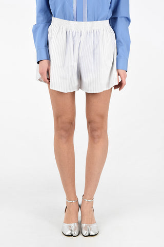 MM6 Drawstring Striped Shorts