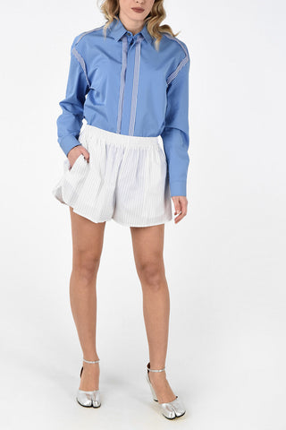 MM6 Drawstring Striped Shorts