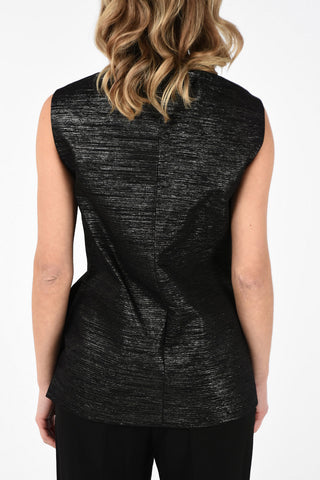 MM6 Lurex Wrap Vest With Golden Buttons
