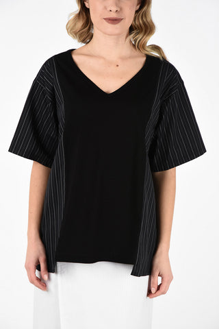 MM6 T-shirt Oversize a Righe