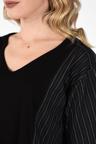 MM6 T-shirt Oversize a Righe