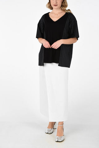 MM6 T-shirt Oversize a Righe