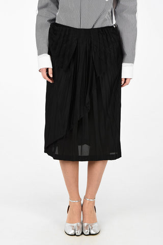 MM0 Longuette Accordion Skirt with Bow
