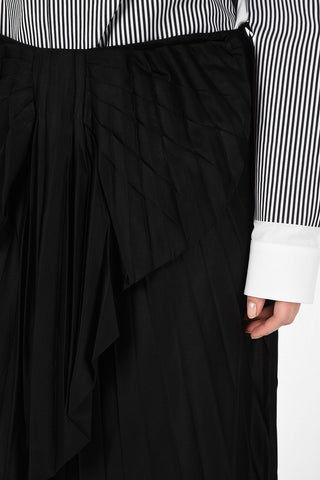 MM0 Longuette Accordion Skirt with Bow