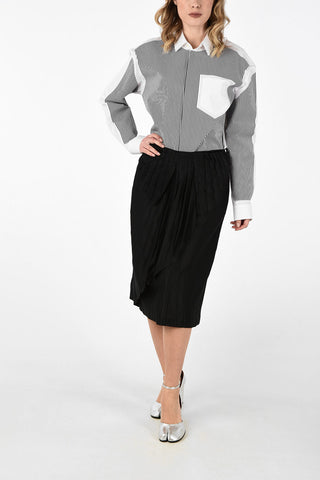 MM0 Longuette Accordion Skirt with Bow