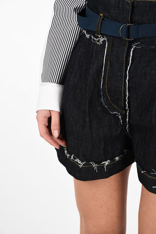 MM1 High Waist Shorts With Belt