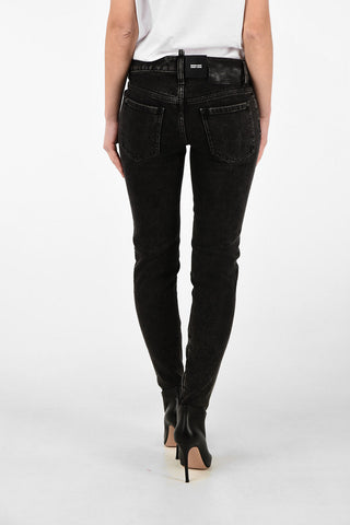 Mid-rise waist skinny fit jeans