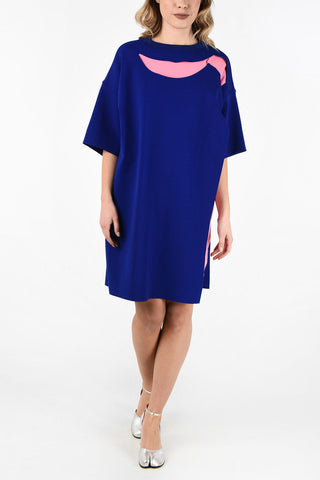 MM1 Flared Knit Tunic Dress with Cut Out Details