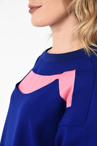 MM1 Flared Knit Tunic Dress with Cut Out Details