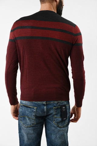 ARMANI JEANS Wool and Silk Crew-Neck Sweater