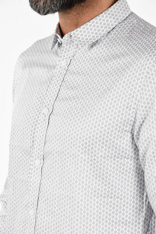 ARMANI EXCHANGE Classic Collar Regular Fit Polka Dots Shirt