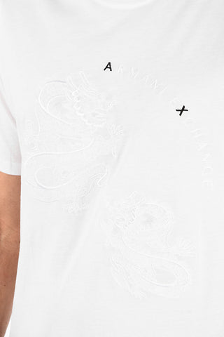 ARMANI EXCHANGE Dragon- Embroidery Jersey T-shirt