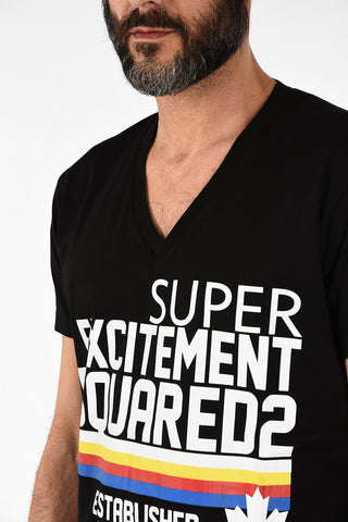 V-Neck Print COOL FIT T-shirt