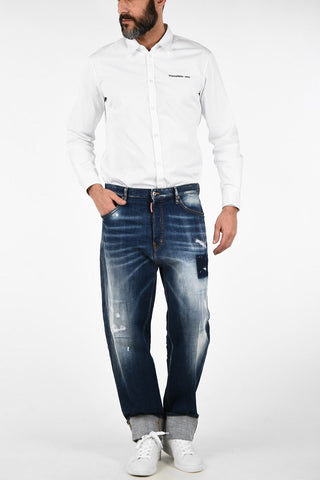 22cm Vintage Effect BIG BRAD Baggy Jeans
