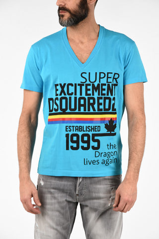 V-Neck Print COOL FIT T-shirt