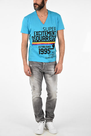 V-Neck Print COOL FIT T-shirt