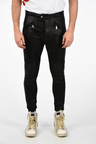 Pantalone Biker Slim Fit in Ecopelle