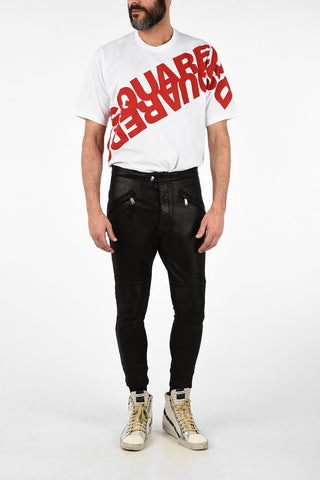 Pantalone Biker Slim Fit in Ecopelle
