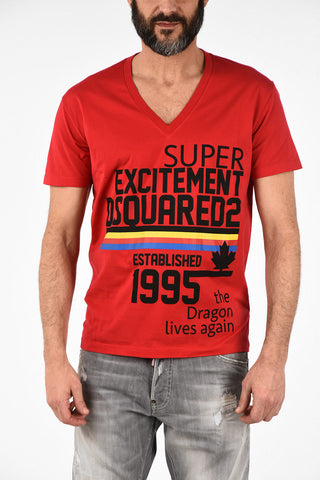 V-Neck Print COOL FIT T-shirt