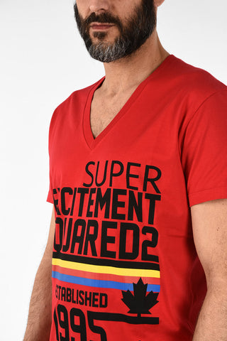 V-Neck Print COOL FIT T-shirt