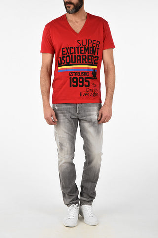V-Neck Print COOL FIT T-shirt