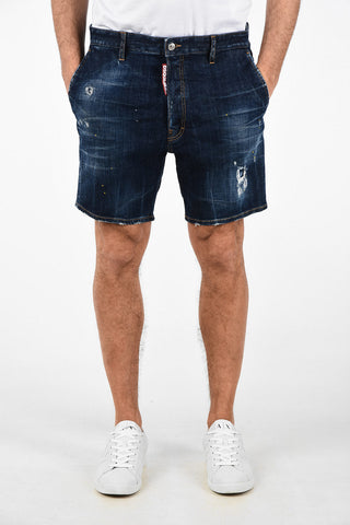 Mis Waist Vintage Effect Shorts