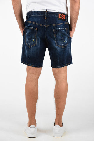 Mis Waist Vintage Effect Shorts