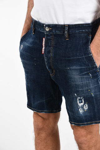 Mis Waist Vintage Effect Shorts