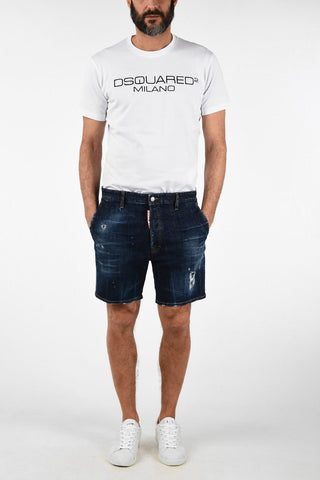 Mis Waist Vintage Effect Shorts