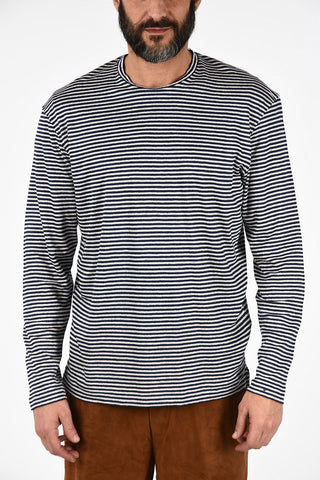T-shirt NEW HETERO GUY FIT a Righe in Lino