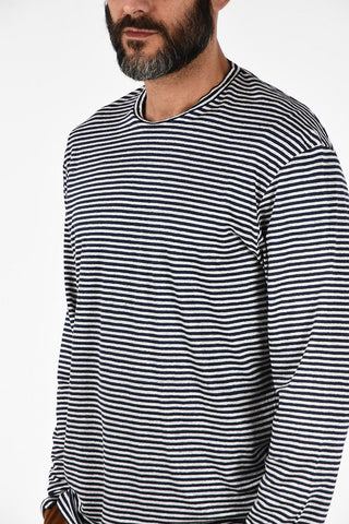 T-shirt NEW HETERO GUY FIT a Righe in Lino