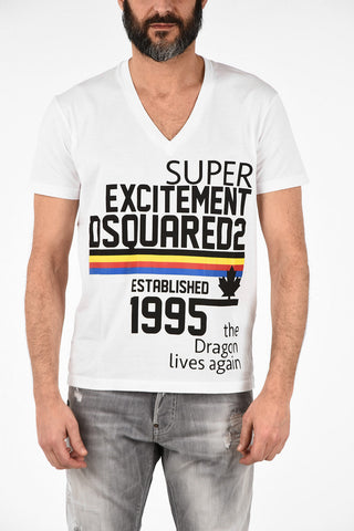 V-Neck Print COOL FIT T-shirt