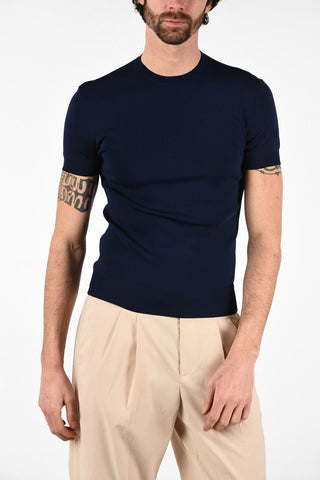 Short Sleeve Slim Fit Crew-Neck Sweater