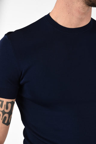 Short Sleeve Slim Fit Crew-Neck Sweater