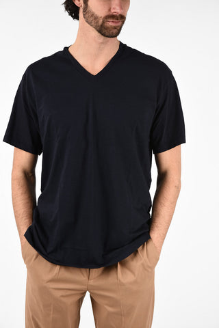 T-Shirt Easy Fit con Collo a V