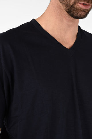 T-Shirt Easy Fit con Collo a V