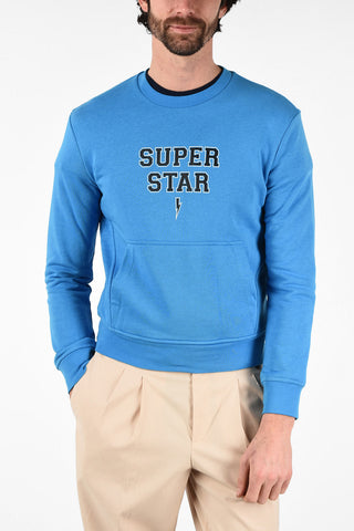 Felpa SUPER STAR  Under Jacket Fit con Maxi Tasca a Toppa   