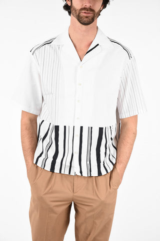 Camicia Boxy Fit Pencil Striped a Maniche Corte 