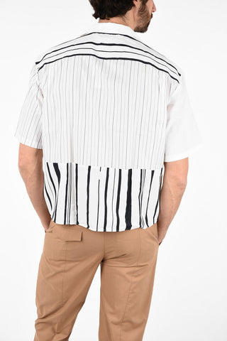 Camicia Boxy Fit Pencil Striped a Maniche Corte 