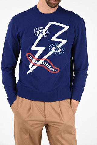 Embroidered PICASSO LIGHTNING Box Fit Sweater