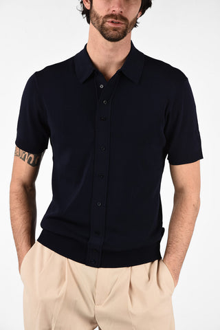 Maglia Slim Fit a Maniche Corte con Collo a Polo