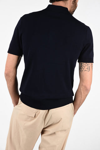 Maglia Slim Fit a Maniche Corte con Collo a Polo