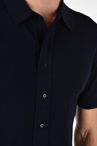 Maglia Slim Fit a Maniche Corte con Collo a Polo